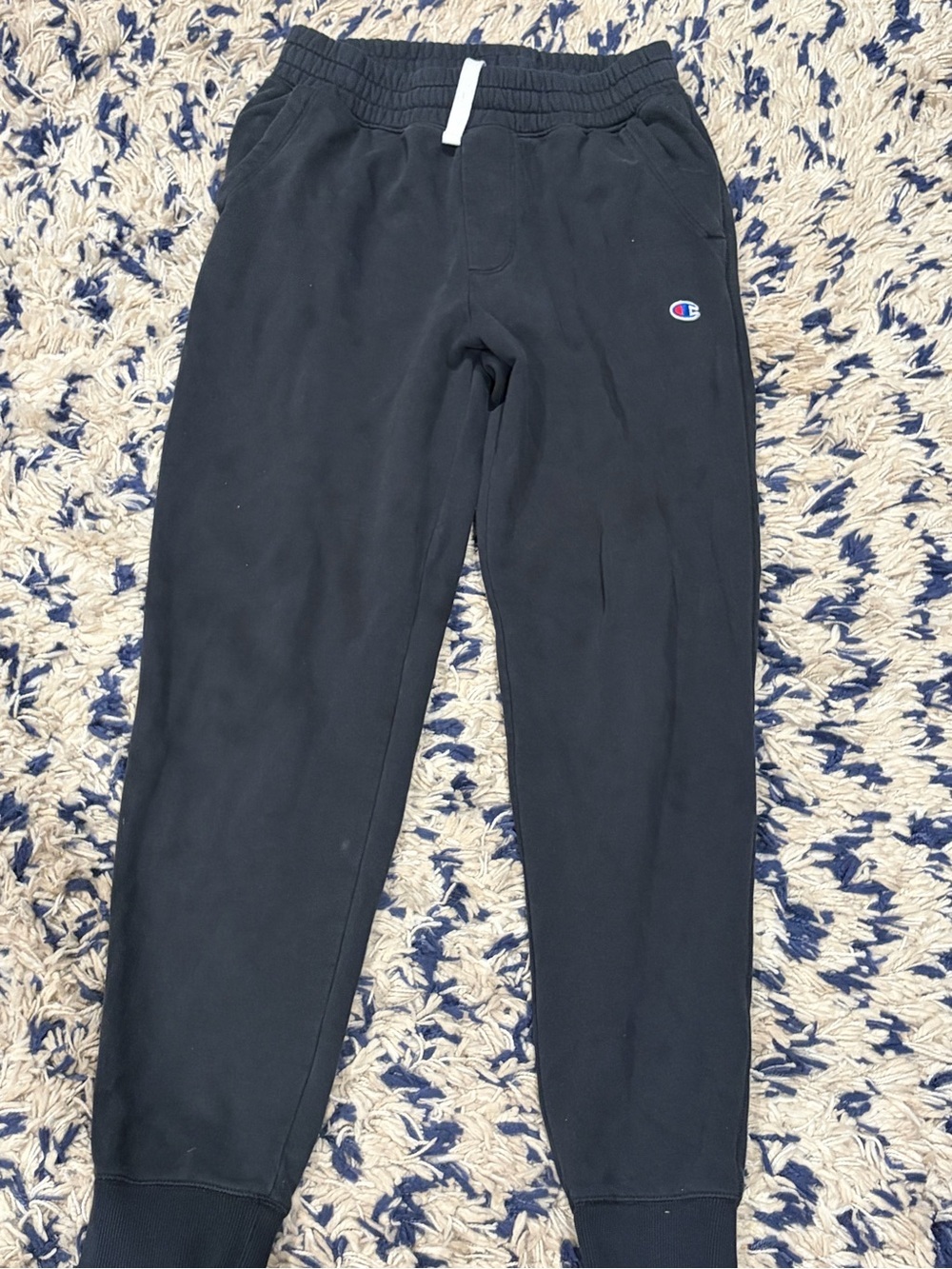Champion men’s ' Black Jogger Sweatpants - Logo Detail size medium